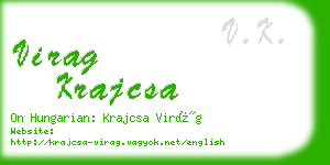 virag krajcsa business card